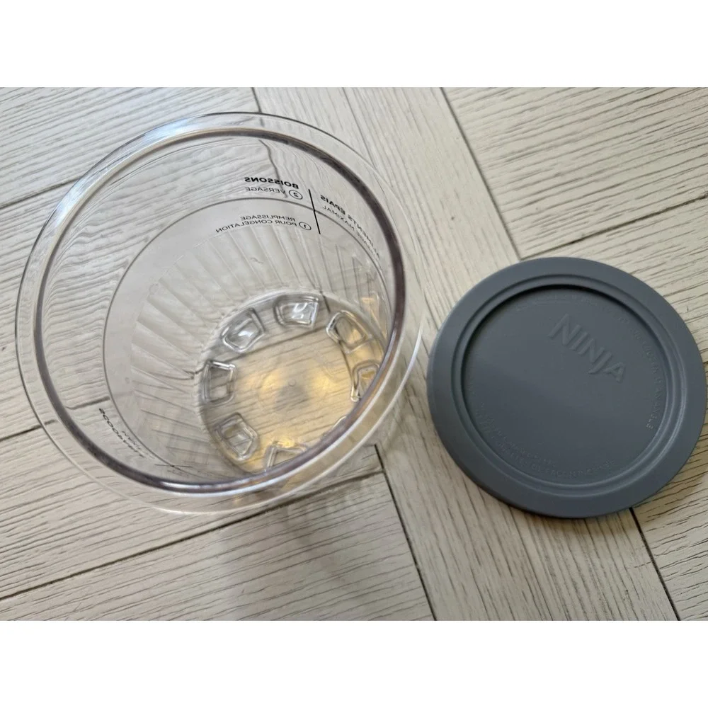 Replacement Ninja CREAMI Deluxe Pint and Lid W/ Gray Lid 24oz NC500 NC501 Series